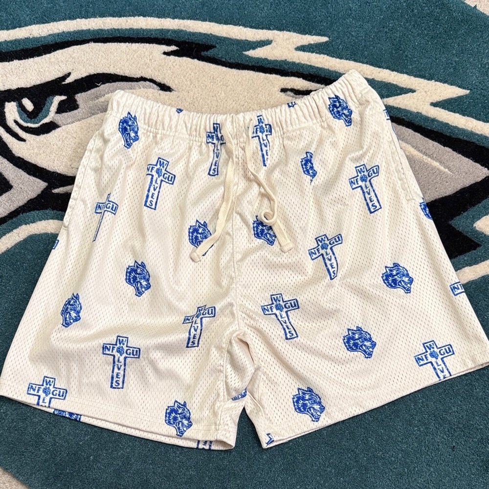Darc Sport Cream and Blue Mesh Shorts